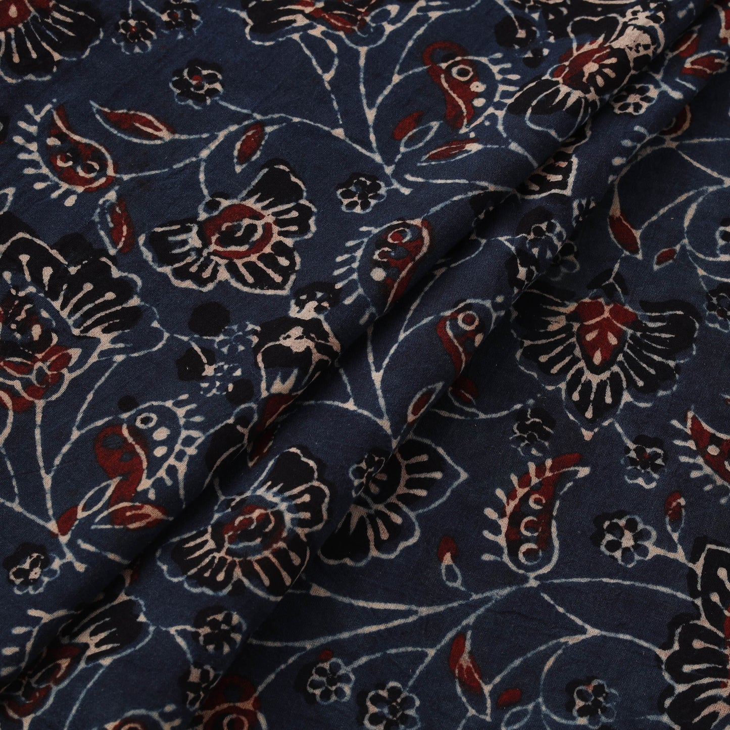 Ajrakh Hand Block Print Natural Dyed Cotton Fabric 19