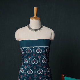 Sambalpuri Ikat Handloom Cotton 3pc Unstitched Dress Material Suit Set 09