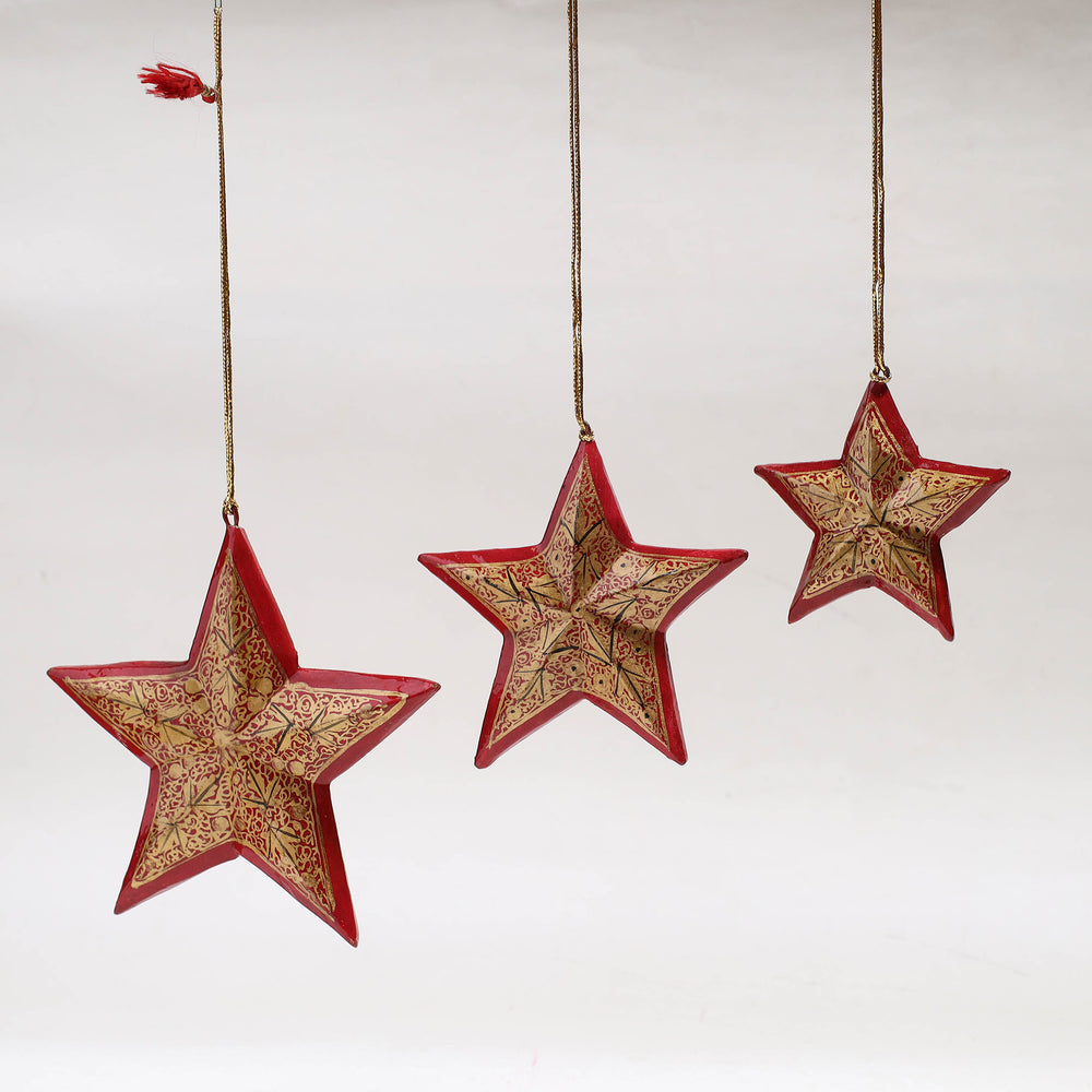 Star - Kashmir Handpainted Christmas Decor Ornament 21