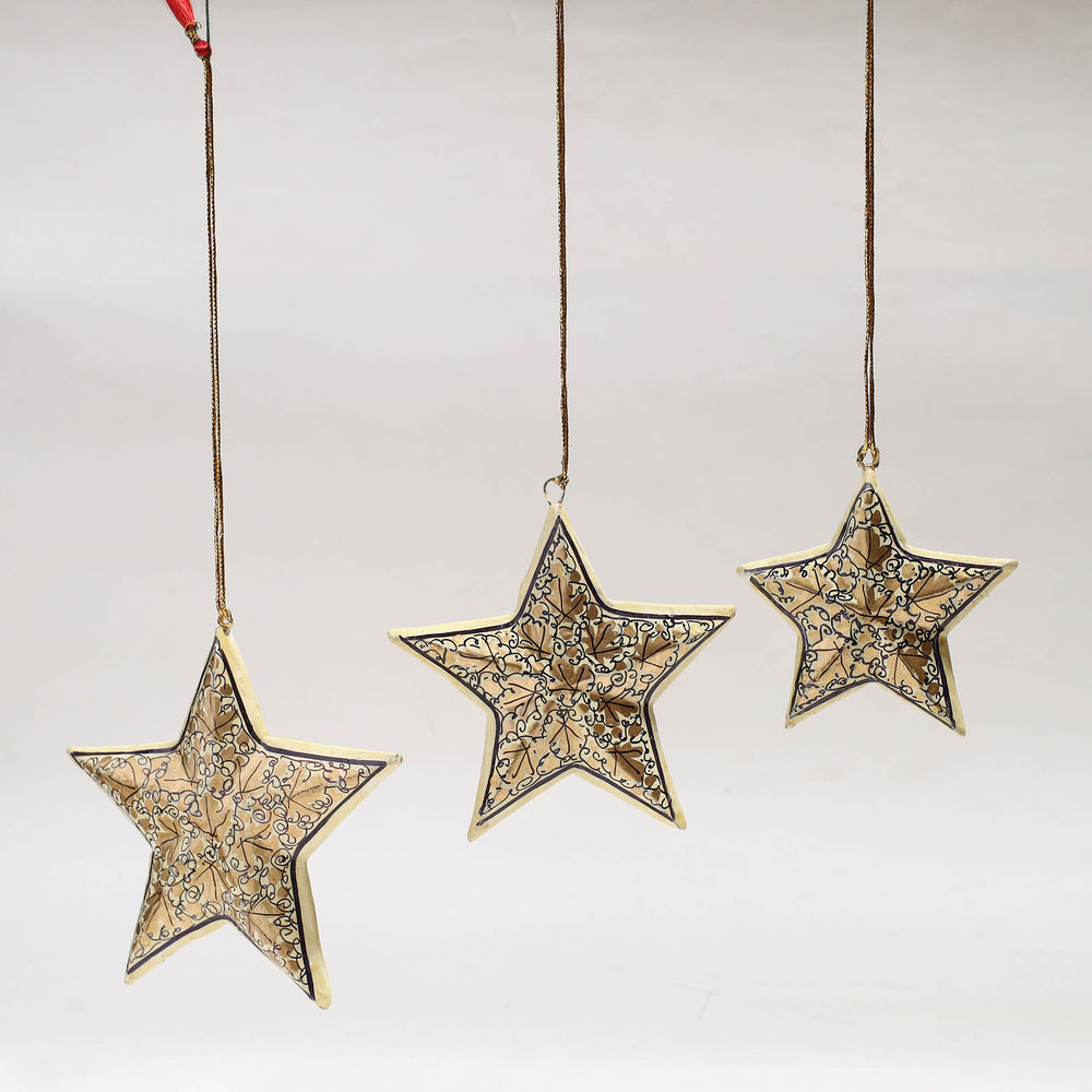 Star - Kashmir Handpainted Christmas Decor Ornament 23