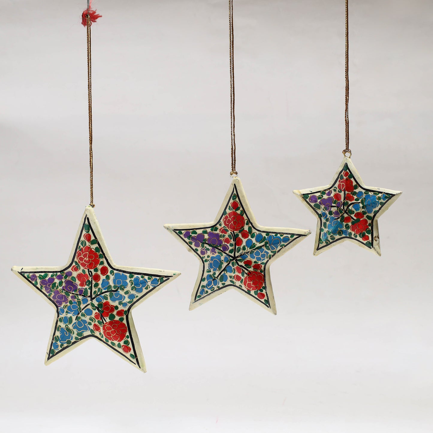 Star - Kashmir Handpainted Christmas Decor Ornament 24