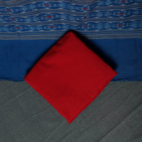 Sambalpuri Ikat Handloom Cotton 3pc Unstitched Dress Material Suit Set 13