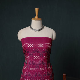 Sambalpuri Ikat Handloom Cotton 3pc Unstitched Dress Material Suit Set 14