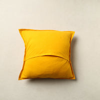 Yellow - Mirror Work Cotton Hand Embroidery Cushion Cover 13