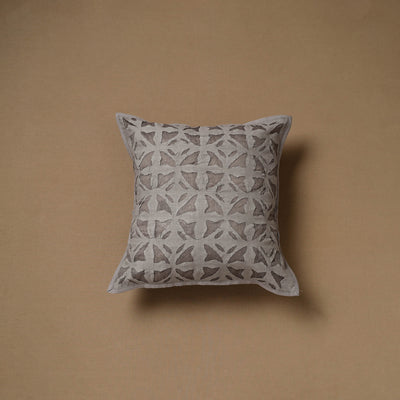 Barmer Applique Cutwork Cushion Cover (16 x 16 in) 12
