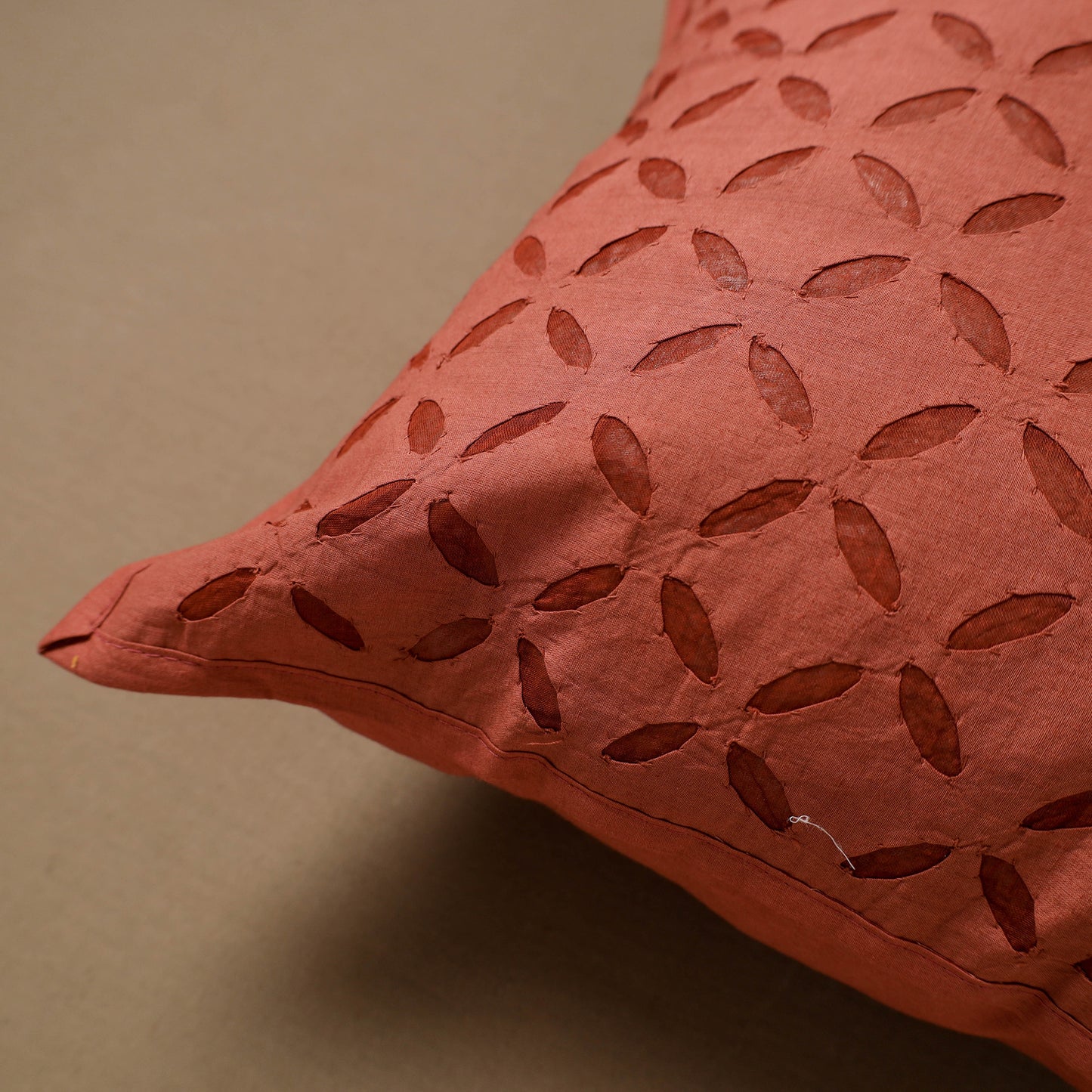 Barmer Applique Cutwork Cushion Cover (16 x 16 in) 10