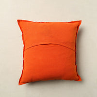 Orange - Mirror Work Cotton Hand Embroidery Cushion Cover 23