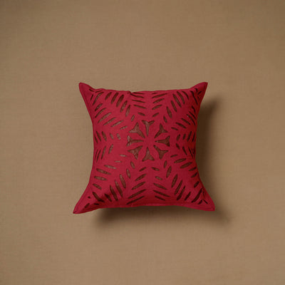 Barmer Applique Cutwork Cushion Cover (16 x 16 in) 09