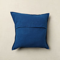 Blue - Mirror Work Cotton Hand Embroidery Cushion Cover 24