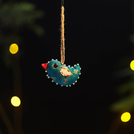 Bird - Upcycled Thread & Beadwork X-Mas Decor Hanging 10