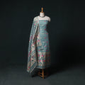 Phulia Jamdani Silk Cotton 2pc Unstitched Dress Material Kurta Set 14