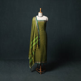 Dharwad Checks Mercerised Cotton 3pc Unstitched Dress Material Suit Set 03