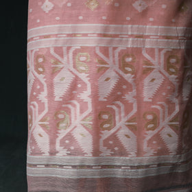 Phulia Jamdani Silk Cotton 2pc Unstitched Dress Material Kurta Set 17