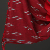 Red - 3pc Cotton Handloom Pochampally Ikat Dress Material 15