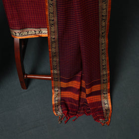 Dharwad Checks Mercerised Cotton 3pc Unstitched Dress Material Suit Set 04