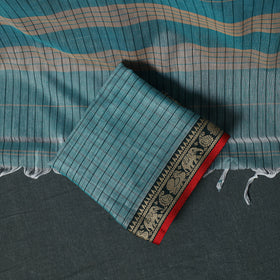Dharwad Checks Mercerised Cotton 3pc Unstitched Dress Material Suit Set 07