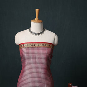 Dharwad Checks Mercerised Cotton 3pc Unstitched Dress Material Suit Set 09