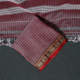 Dharwad Checks Mercerised Cotton 3pc Unstitched Dress Material Suit Set 09