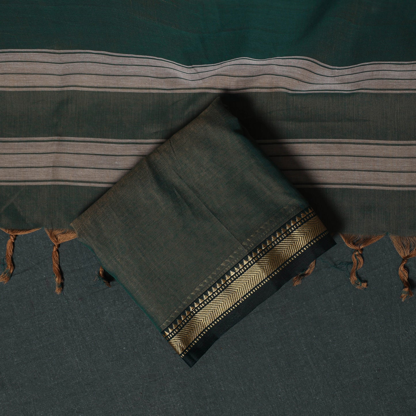 Dharwad Mercerised Cotton 3pc Unstitched Dress Material Suit Set 14