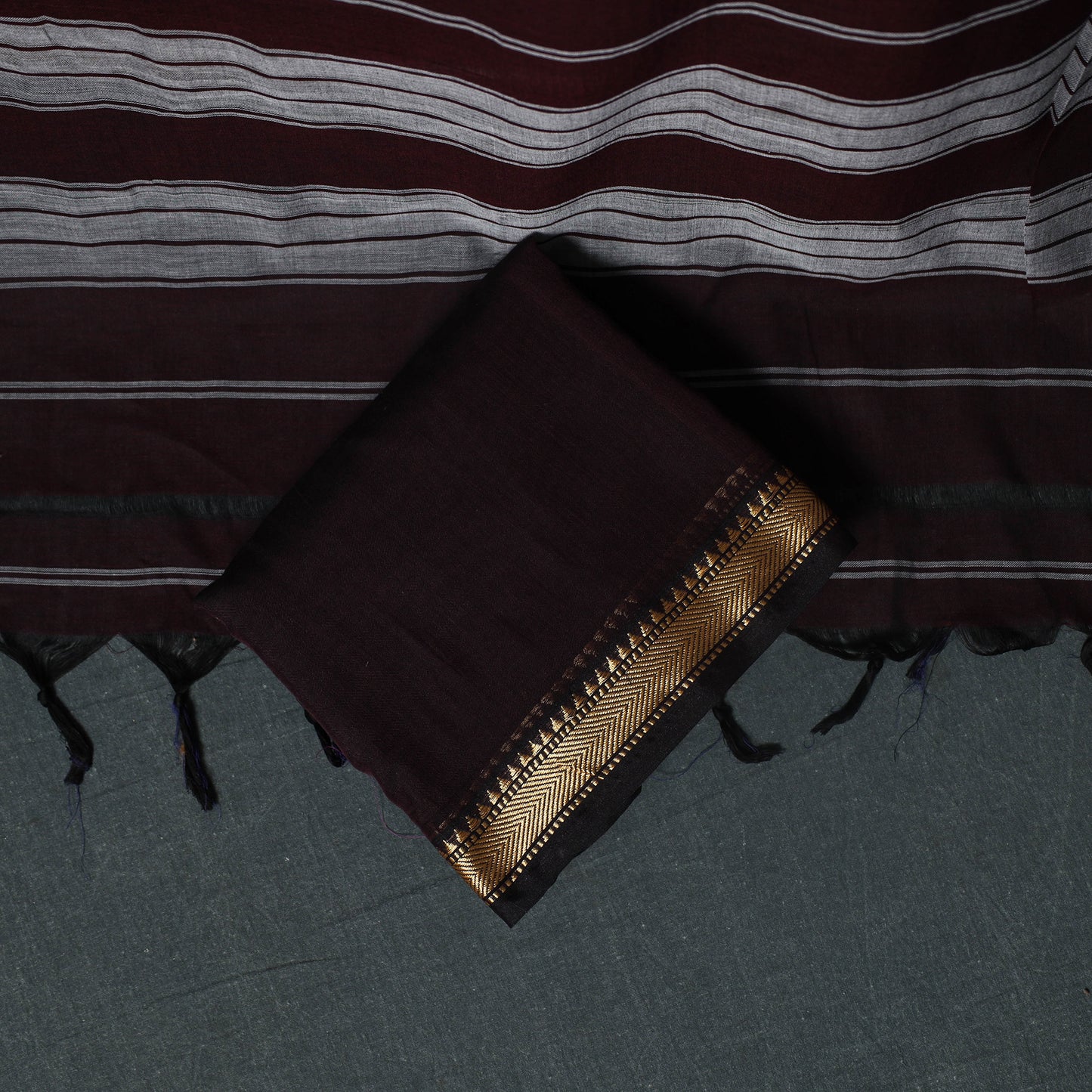 Dharwad Mercerised Cotton 3pc Unstitched Dress Material Suit Set 16