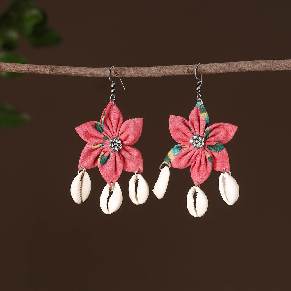 Shifa Fabart Phool Kali Shell Earrings