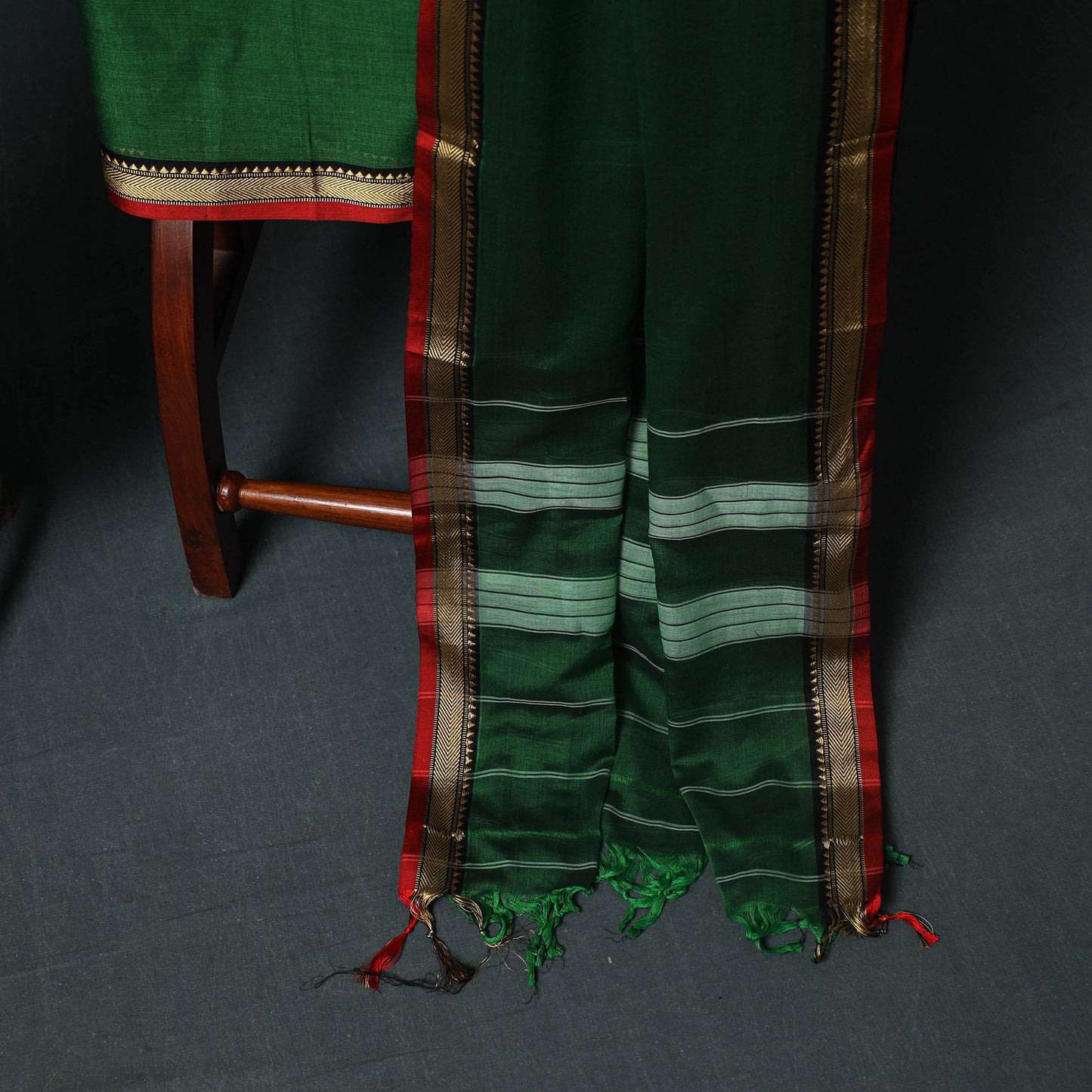 Dharwad Mercerised Cotton 3pc Unstitched Dress Material Suit Set 21