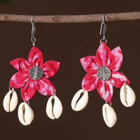 Somya Fabart Phool Kali Shell Earrings