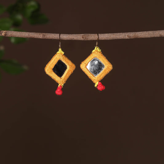 Handmade Mirror & Threadwork Earrings 10