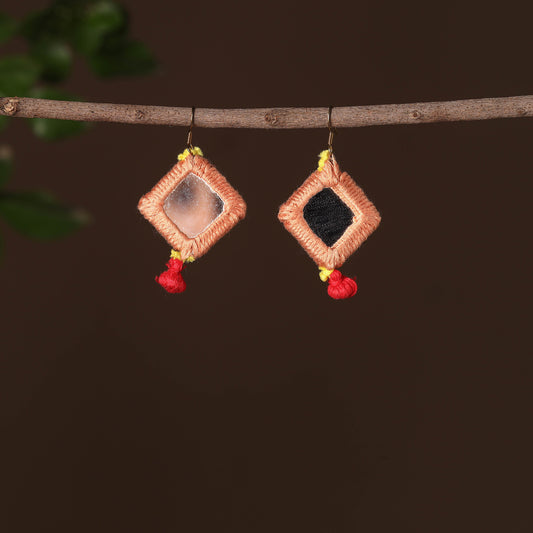 Handmade Mirror & Threadwork Earrings 02