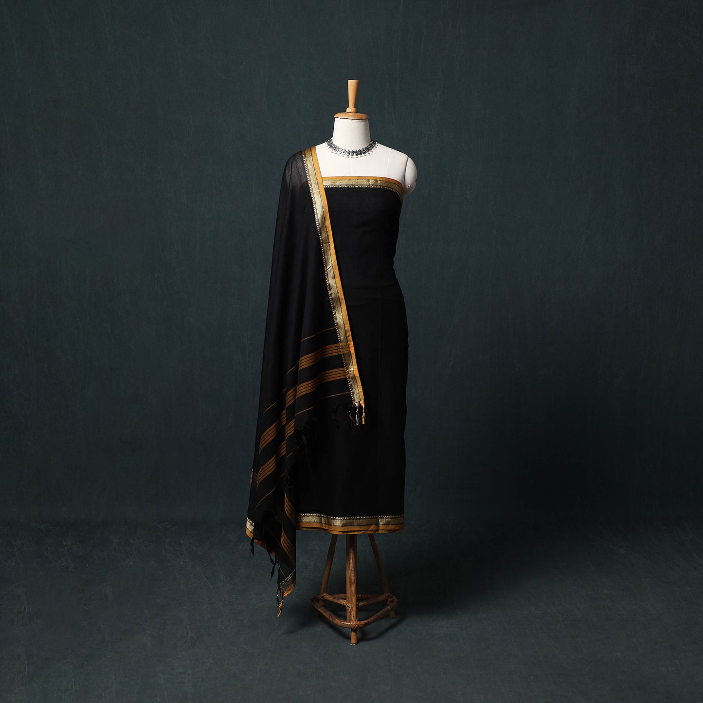 Dharwad Mercerised Cotton 3pc Unstitched Dress Material Suit Set 23