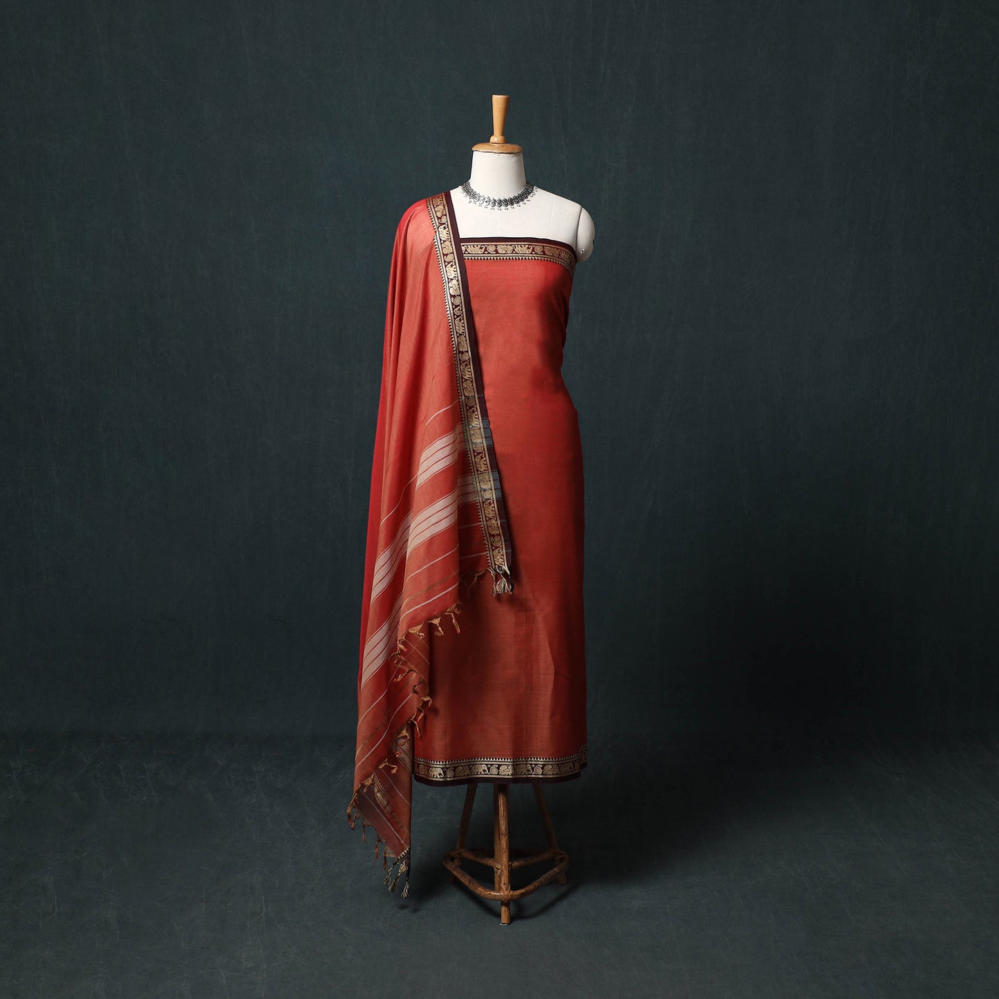 Dharwad Mercerised Cotton 3pc Unstitched Dress Material Suit Set 24
