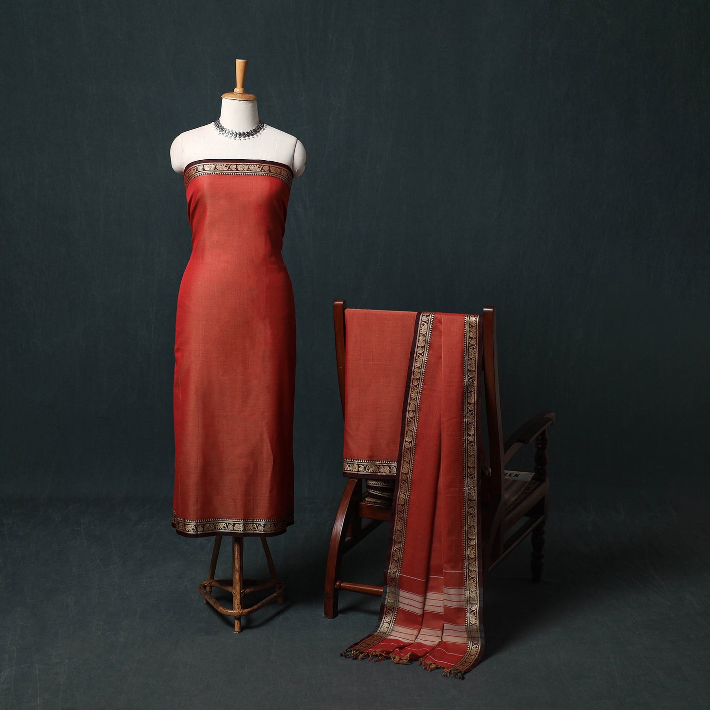 Dharwad Mercerised Cotton 3pc Unstitched Dress Material Suit Set 24