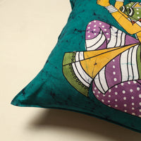 Green - Pure Cotton Hand Batik Cushion Cover (18 x 18 in) 03