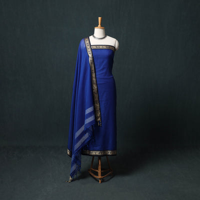 Dharwad Mercerised Cotton 3pc Unstitched Dress Material Suit Set 25