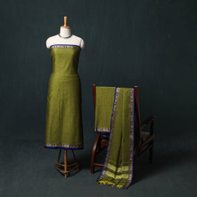 Dharwad Mercerised Cotton 3pc Unstitched Dress Material Suit Set 27
