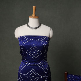 Kutch Bandhani Tie-Dye Modal Silk Unstitched Dress Material Suit Set 12
