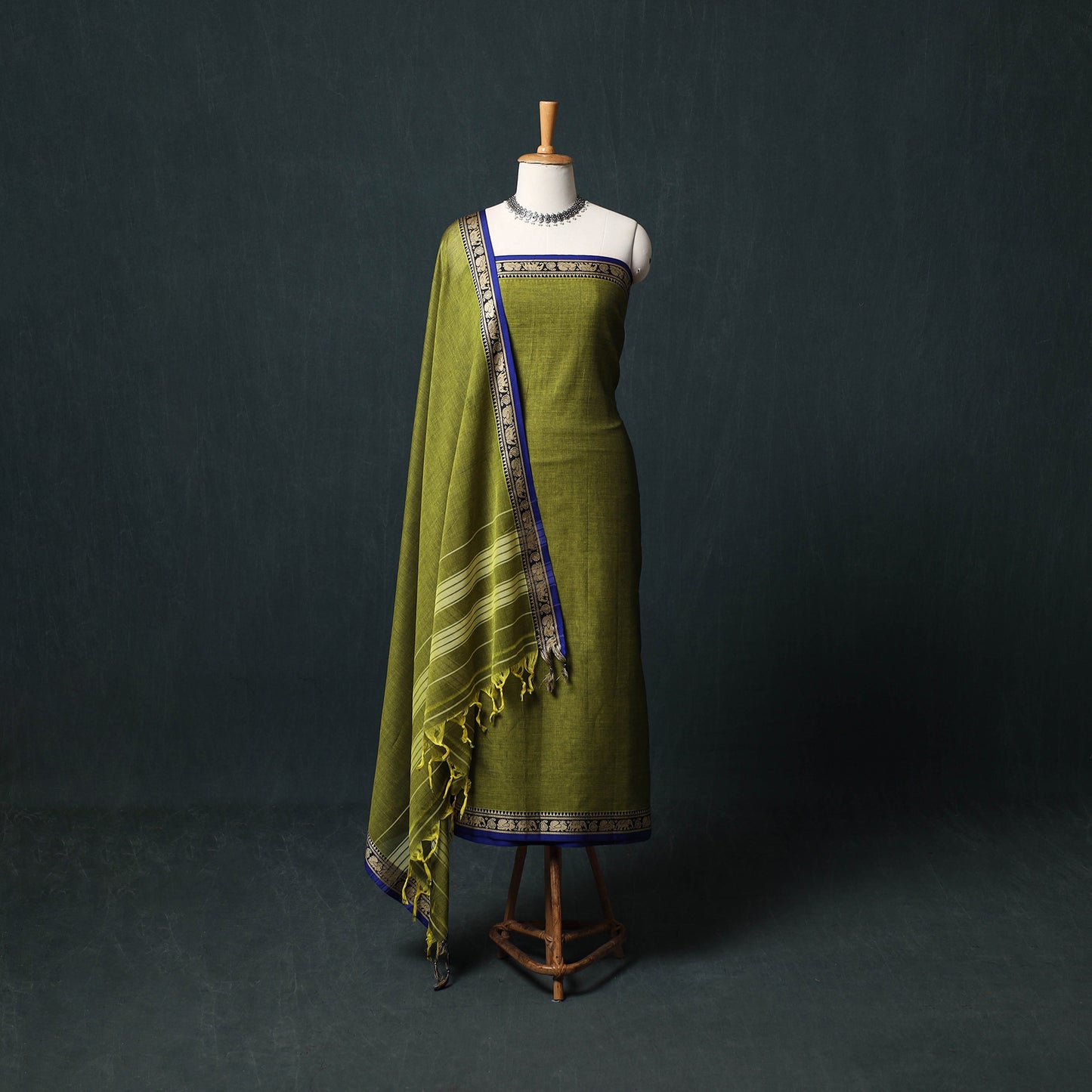 Dharwad Mercerised Cotton 3pc Unstitched Dress Material Suit Set 27