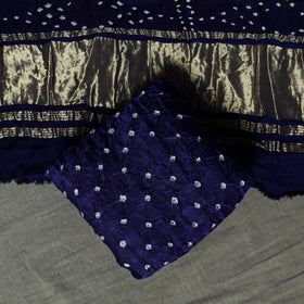 Kutch Bandhani Tie-Dye Modal Silk Unstitched Dress Material Suit Set 12