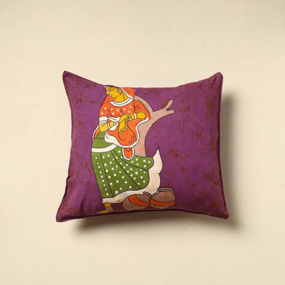 Purple - Pure Cotton Hand Batik Cushion Cover (18 x 18 in) 14