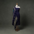 Kutch Bandhani Tie-Dye Modal Silk Unstitched Dress Material Suit Set 16