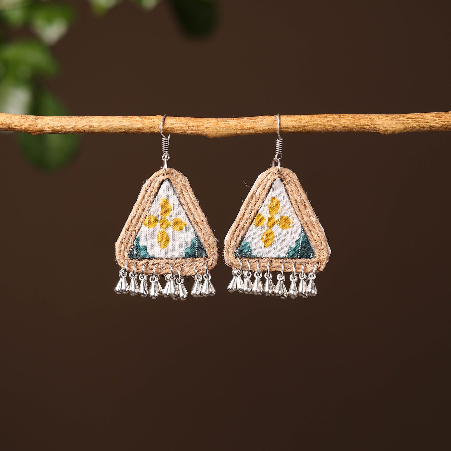 Drishti Handcrafted Fabart Jute Earrings