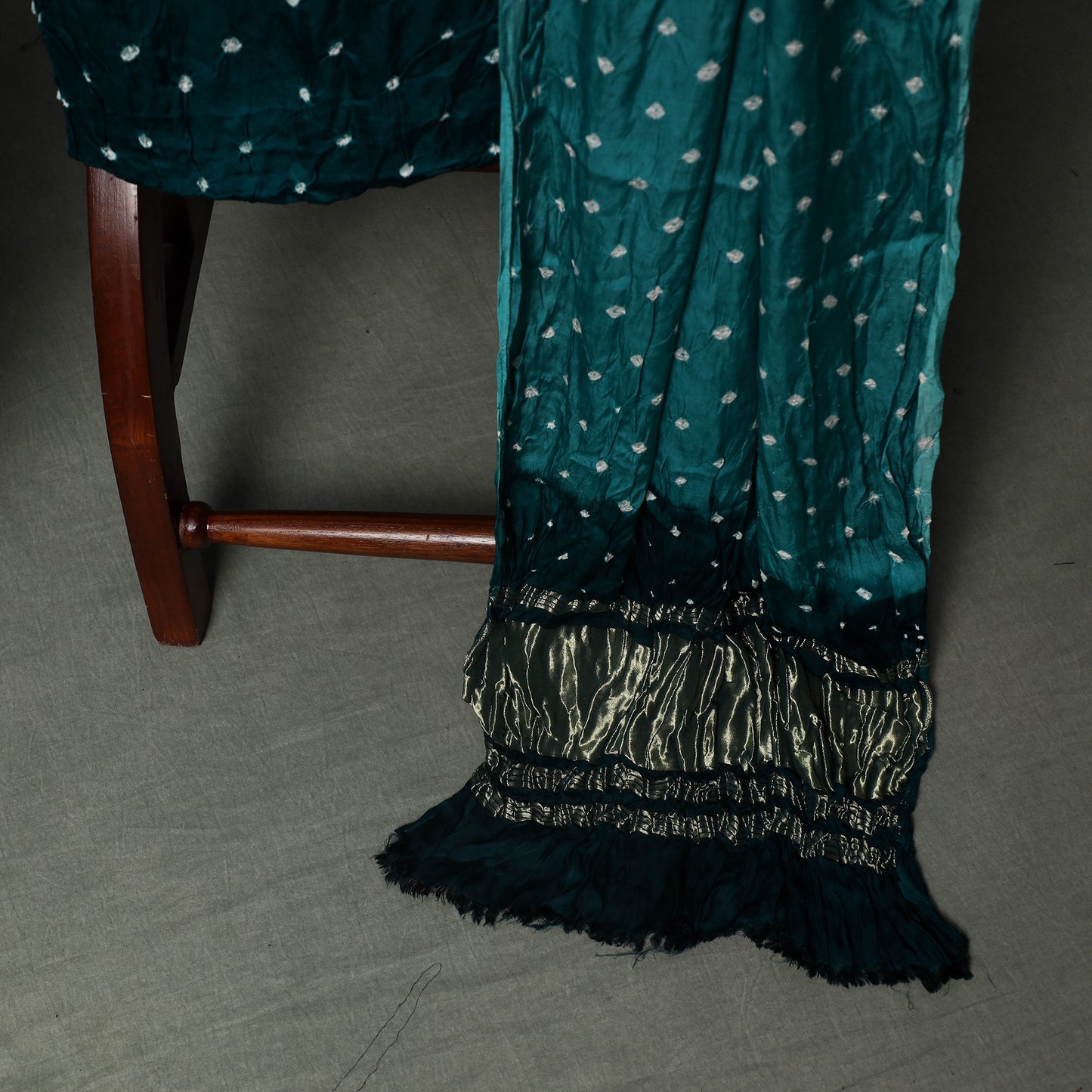 Kutch Bandhani Tie-Dye Modal Silk Unstitched Dress Material Suit Set 18