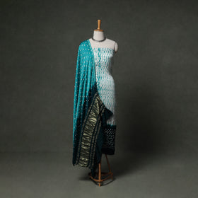 Kutch Bandhani Tie-Dye Modal Silk Unstitched Dress Material Suit Set 18