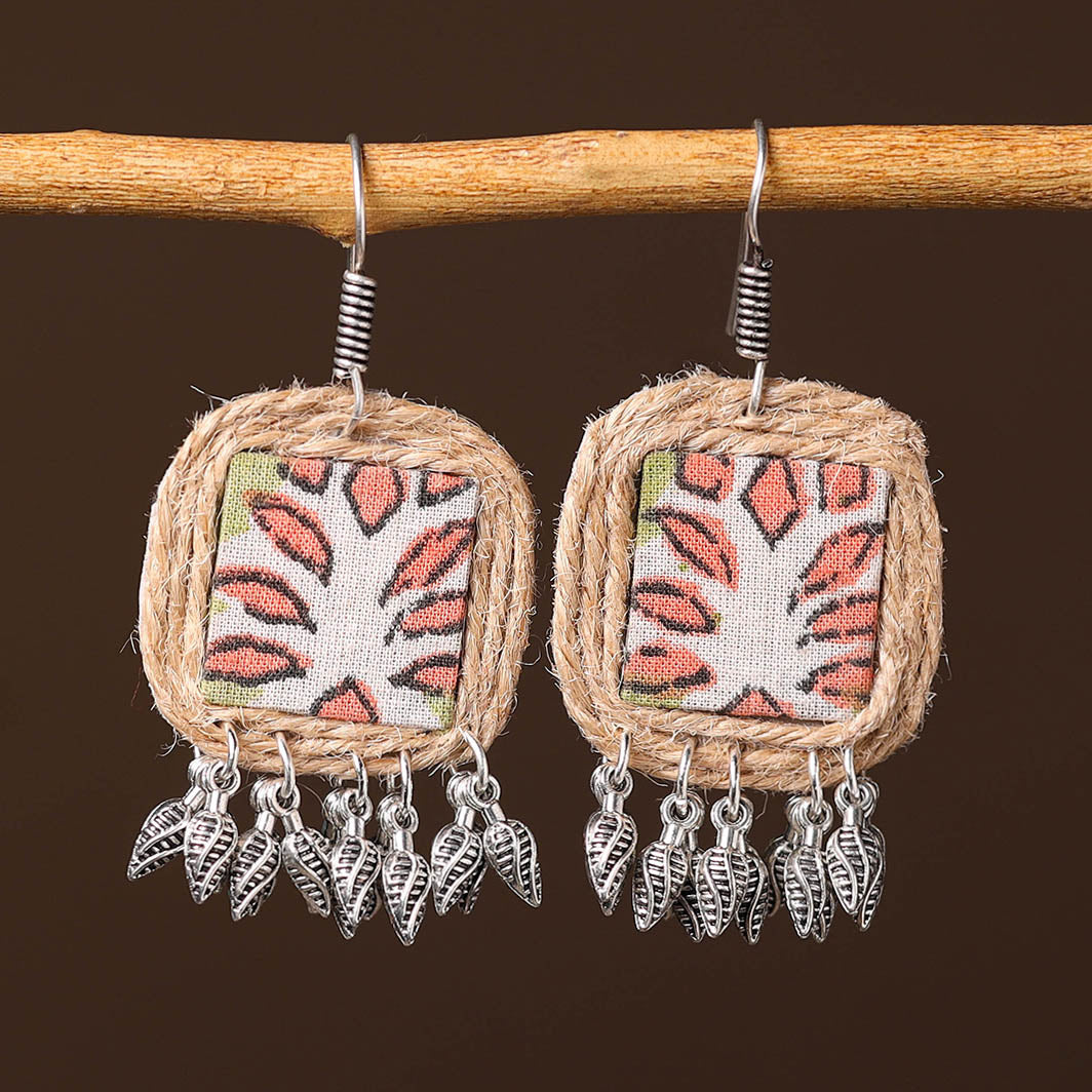 Kamya Handcrafted Fabart Jute Earrings