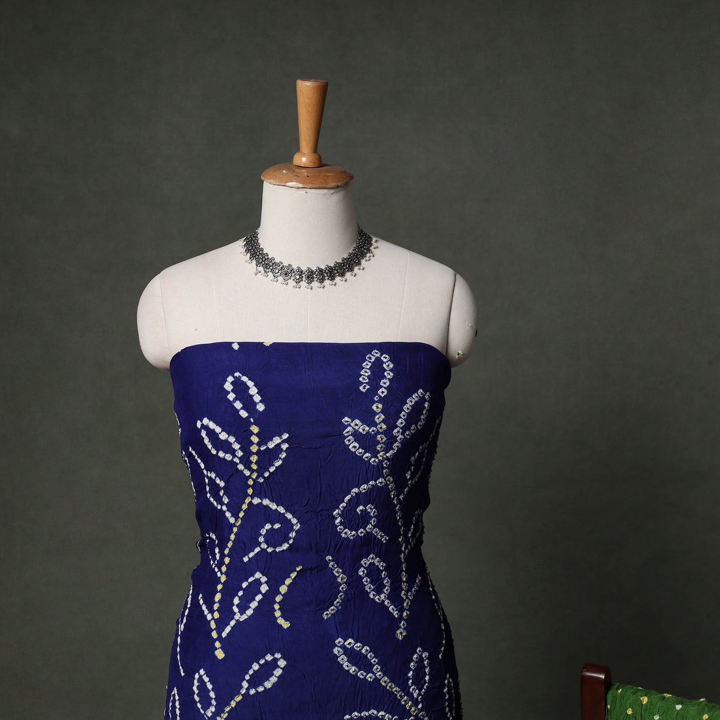 Kutch Bandhani Tie-Dye Modal Silk Unstitched Dress Material Suit Set 19