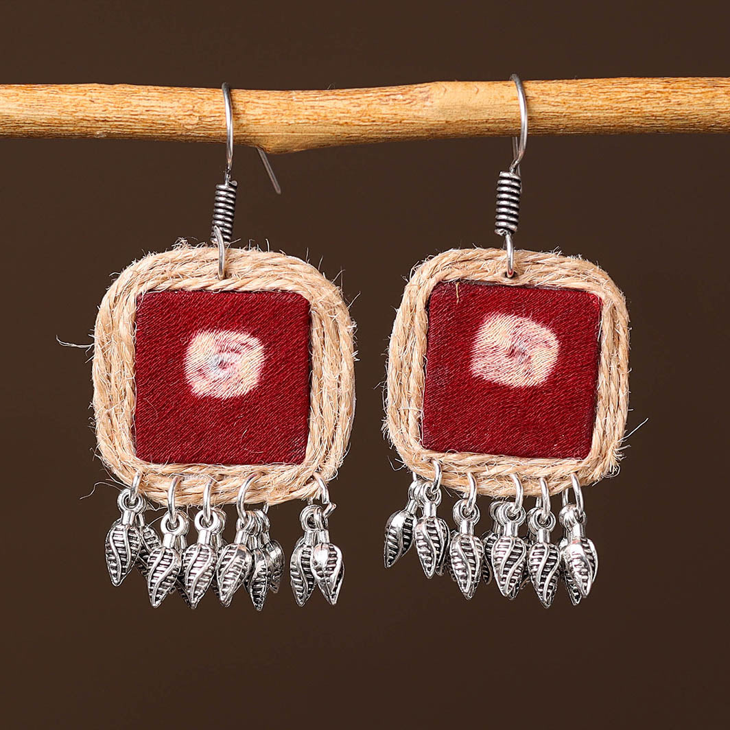 Afia Handcrafted Fabart Jute Earrings