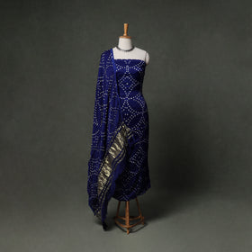 Kutch Bandhani Tie-Dye Modal Silk Unstitched Dress Material Suit Set 20