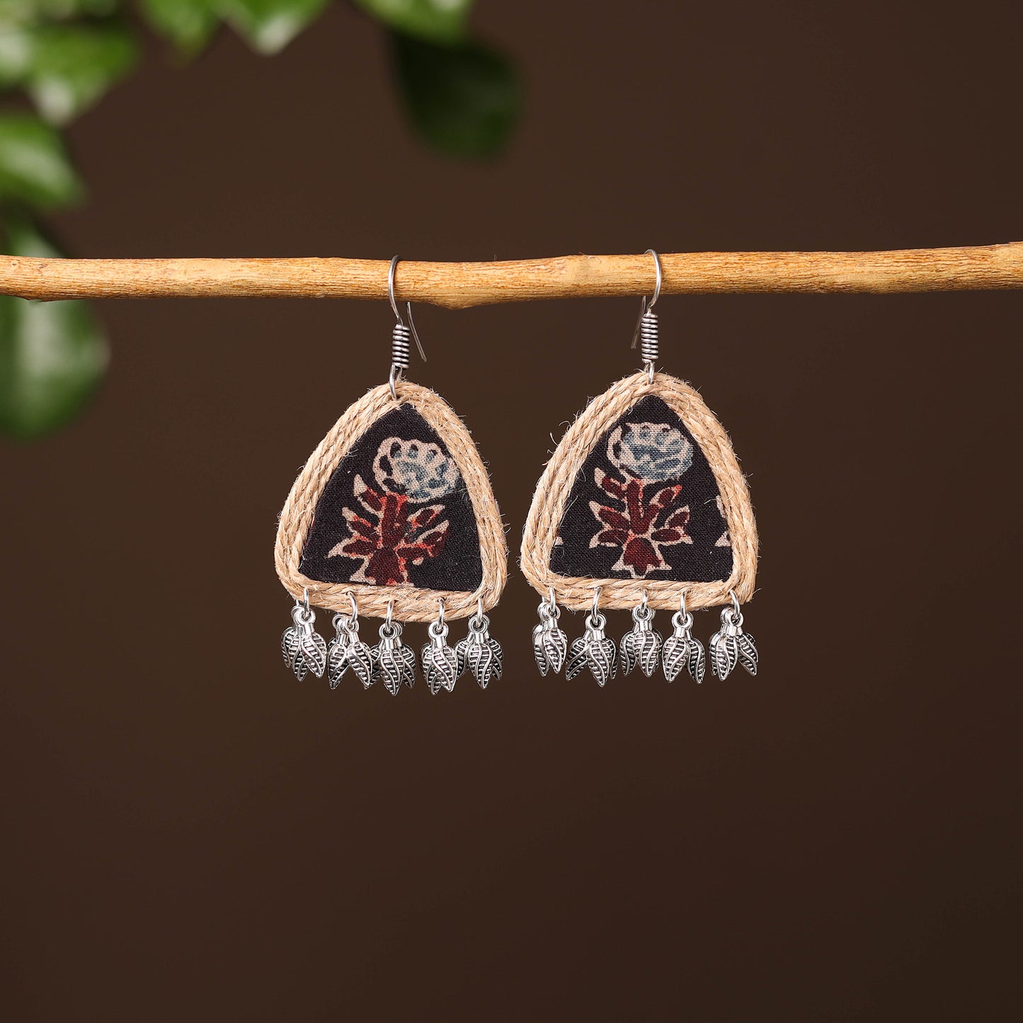 Shifa Handcrafted Fabart Jute Earrings