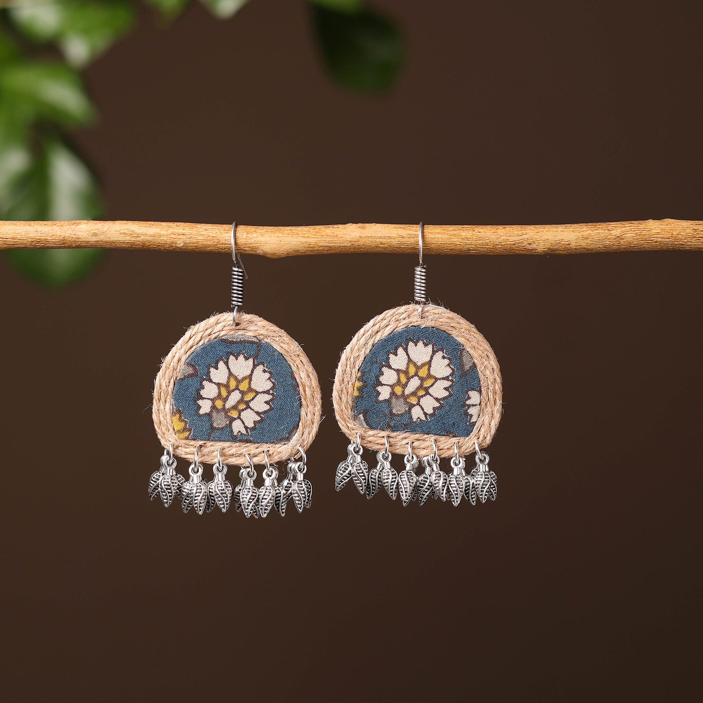 Niharika Handcrafted Fabart Jute Earrings