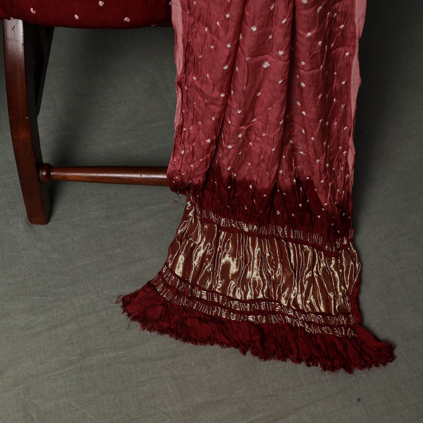 Kutch Bandhani Tie-Dye Modal Silk Unstitched Dress Material Suit Set 24